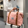 Miniatyrbilde 3 av 5: Canvas skulderveske for kvinner, tørr- og våtseparasjon, tote bag for kontorarbeid og skolebruk Blue