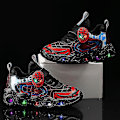 Miniatyrbild 3 av 4: Pojkar Led Flash Light Casual Sports Lätta Skor Black 22
