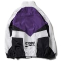 Miniatyrbillede 2 af 5: Varsity jakke i college-stil til mænd forår bogstav broderi bomberjakke afslappet street løs patchwork lynlås frakke kvinder par Purple M 47 to 52kg