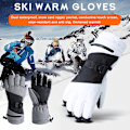 Miniatyrbillede 2 af 5: Unisex Cykelhandsker Touch Screen Fleece Termiske Skihandsker Vindtætte Udendørs Handsker Grey M
