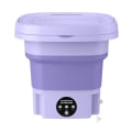 Miniatyrbild 2 av 5: Vikbar Tvättmaskin Underkläder Strumpor Tvättmaskin Portabel Multifunktionell Klädtvättare Noble Purple US plug