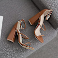 Miniatyrbild 3 av 5: Dam Sandaler-block Heel Open Toe Sandaler 41