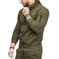 Miniatyrbillede 4 af 5: Herre Hættetrøje Lynlås Hættetrøje Vinter Sport Jogging Trøjer Toppe Army Green L