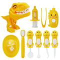 Miniatyrbild 1 av 5: Tecknad Dinosaurie Barn Tandläkarleksaker Låtsaslek Läkare Simulering Barn Läkare Set Pedagogiska Leksaker För Flicka Pojke Gåva Yellow
