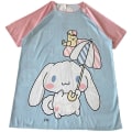 Pikkukuva 2 / 4: Sanrios Kawaii Cinnamoroll Jääsilkki Yöpaita Kesä Lyhythihainen Ohut Puolipitkä Plus Koko Löysät Pyjamat XXL-size-175CM Cinnamoroll