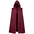 Miniatyrbillede 2 af 2: Hætteklædt Kappe - Middelalder Renaissance Gotisk Kappe Til Halloween Cosplay, Forestillinger Og Film/tv Kostumer Red 4XL