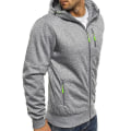Miniatyrbild 2 av 4: Herr Hoodie Fleece Varm Huvtröja Jacka Kavaj Sweatshirt Vinter Ytterkläder Grey M