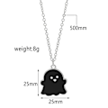 Pikkukuva 2 / 5: 2kpl Muoti Eurooppalaiset ja amerikkalaiset Halloween-lahjat Sarjakuva Aave Kaulakoru Hip Hop Pari Asusteet Kaulakoru, Musta Scrollsqy