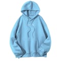 Miniatyrbillede 1 af 3: Dame Hættetrøjer med bogstavprint, afslappet sweatshirt, løs efterår langærmet sports gym pullover toppe Sky Blue 3XL