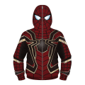 Miniatyrbild 1 av 2: Barn Pojke Spider-man Hoodies Hooded Zip Jacka Topp Ytterkläder Fans Present Dark Red Spiderman 4-5 Years