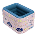 Miniatyrbilde 1 av 5: Baby Svømmebasseng Helautomatisk Oppblåsbart Svømmebasseng Husholdnings Barnas Badekar Sammenleggbar Oppbevaring Sommer pink length 1.2M