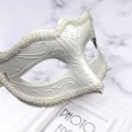 Miniatyrbild 2 av 4: Maskeradansiktsmask, Mode Spets Par Maskeradansiktsmask White
