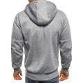 Miniatyrbild 3 av 4: Herr Hoodie Fleece Varm Huvtröja Jacka Kavaj Sweatshirt Vinter Ytterkläder Grey M