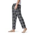 Miniatyrbilde 3 av 5: Bomullsvevde pyjamasbukser for menn, rutete lette lounge-sovebukser COLOR 8 S