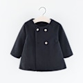 Miniatyrbillede 1 af 2: Småbørn Børn Baby Piger Vinterfrakke Jakke Poncho Kappe Overfrakke Overtøj Black 2-3 Years