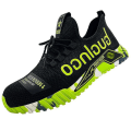 Miniatyrbillede 1 af 5: Arbejdssneakers Stål Tå Sko Herre Sikkerhedssko Punkteringssikre Arbejdssko Støvler Mode Inde Grass Green 43