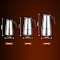 Pikkukuva 3 / 3: Espressokeitin 2/4/6 kupille Ruostumattomasta teräksestä valmistettu mokkapannu espressokeitin 100/300/200ml 100ML
