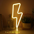 Miniatyrbild 2 av 5: LED Neonljus Väggkonstskylt Sovrumsdekor Hängande Nattlampa Hemfest Högtidsdekor Julklapp Lightning