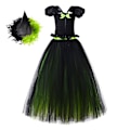 Pikkukuva 1 / 5: Wizard Party Lasten Mekko Taikatyttö Mekko Halloween Pitkä Noidan Mekko Iltaesitys Mekko Green M