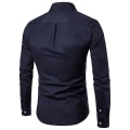 Pikkukuva 2 / 3: Miesten yksivärinen napillinen formelli paita pitkillä hihoilla, slim fit -kauluspaita, bisnestyylinen Black 3XL