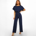Miniatyrbilde 1 av 5: Dame Jumpsuit Casual Vide Ben Dame Aftenfest Lang Playsuit Navy Blue XL