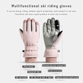 Miniatyrbillede 3 af 5: Skihandsker, Vinter Vandtætte Snowboard Sne Thinsulate Varme Touchscreen Koldt Vejr Damehandsker Håndledsremme Gray