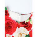 Miniatyrbild 3 av 5: Flickor Blommig Fest Balklänning Kort Ärm Prinsessklänning med Rosett Midjebälte Red 5-6 Years