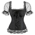 Pikkukuva 1 / 4: Naisten Steampunk Korsettimekko Vintage Asu Hippie Kesä Klubi-asu Korsettitoppi Hame Setti Corset Only XL
