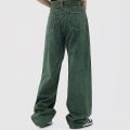 Miniatyrbilde 5 av 5: Damebukser Høst Dame Grønne Jeans Ødelagte Rippede Hull Sexy Høy Midje Green XL