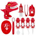 Miniatyrbild 1 av 5: Tecknad Dinosaurie Barn Tandläkarleksaker Låtsaslek Läkare Simulering Barn Läkare Set Pedagogiska Leksaker För Flicka Pojke Gåva Red