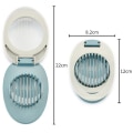 Miniatyrbilde 2 av 4: Eggdeler i rustfritt stål Eggkutter Hakker Matlagingsdings Kjøkkenverktøy Blue Grey