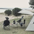 Miniatyrbillede 4 af 5: Udendørs Klapstole Camping Bærbare Borde Og Stole Campingudstyr Lænestole Bærbare Fiskestole Klapstole Strandstole Black