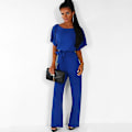 Miniatyrbilde 1 av 5: Dame Jumpsuit Casual Vide Ben Dame Aftenfest Lang Playsuit Blue L