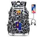 Miniatyrbillede 1 af 4: Messi Barcelona Trykt Rygsæk Rejsetaske Studenter Skoletaske Vandtæt Computertaske12