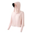 Miniatyrbild 1 av 5: Lös Hooded Mask Solskyddskläder Andningsbara Mjuka Långärmade Kläder För Sportaktiviteter Pink Mask