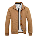 Miniatyrbilde 1 av 2: Herre Ensfarget Løs Casual Jakke Khaki XL