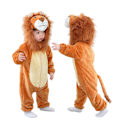 Miniatyrbild 1 av 5: Reedca Dinosauriekostym för småbarn, söt onesie med huva, djurkostym Halloween Male Lion 18-24 Months
