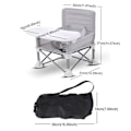 Miniatyrbilde 5 av 5: Barnestol med brett, bærbar sammenleggbar boosterstol, justerbar, avtakbar, camping, plen, barnebord, søt, robust Gray