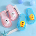 Miniatyrbild 3 av 5: Nya Mode Tofflor Tecknad Led Flip Flops Söta Skor Halkfria Barnskor Unisex Yellow-Duck 24-25