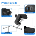 Miniatyrbillede 5 af 5: 360 Graders Udliggerbeslag Klemme Bordlampe Stand I-formet Klips Fast Desktop Klips