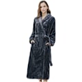 Pikkukuva 1 / 3: Naisten kylpytakit, paksut lämpimät flanellipyjamat, naisten pyjamat L grey