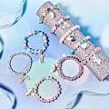 Pikkukuva 5 / 5: 9 kpl Värikkäitä Rannekoruja Tyttöjen Rannekorut Sateenkaarihelmet Bead Style