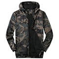 Miniatyrbillede 1 af 2: Let Herre Letvægts Casual Hættejakke Langærmet Lynlås Frakke Overtøj Toppe Efterår Camouflage 2XL