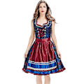 Miniatyrbild 4 av 5: Traditionell bayersk Oktoberfest Dirndl-klänning med förkläde, tysk ölflickdräkt XL
