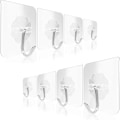 Miniatyrbild 2 av 5: 12-pack självhäftande krokar, kraftiga väggkrokar, starka självhäftande krokar Transparent