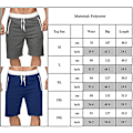 Miniatyrbillede 4 af 4: Herre Ensfarvede Strand Half Pants med Snøre Sommer Casual Elastisk Talje Badebukser Shorts Badetøj Black M