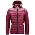 Miniatyrbillede 1 af 2: Herre Puffer Jakke Pakkbar Puffer Jakke Vandafvisende Hætte Isoleret Letvægts Udendørs Dunjakke Wine red 2XL