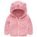 Miniatyrbild 1 av 3: Teddybjörnsjacka med huva för småbarn, fluffig fleece, varm jacka med dragkedja, ytterkläder Pink 2-3 Years