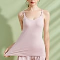 Miniatyrbilde 5 av 5: Gravide Kvinner Ammeundertøy Camisole Maternity Justerbare Stropper Innebygd Pad Vest Topp Underskjorte Loungewear Khaki L