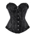 Pikkukuva 5 / 5: Seksikkäät korsettimekot naisille, plus-koko, ylitoppa burleski-korsetti ja minihame-setti, tutu-korsetti white XXL